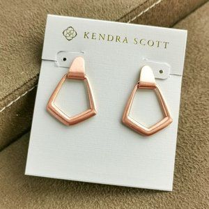 Kendra Scott Paxton / Hoop Earrings Rose Gold NEW